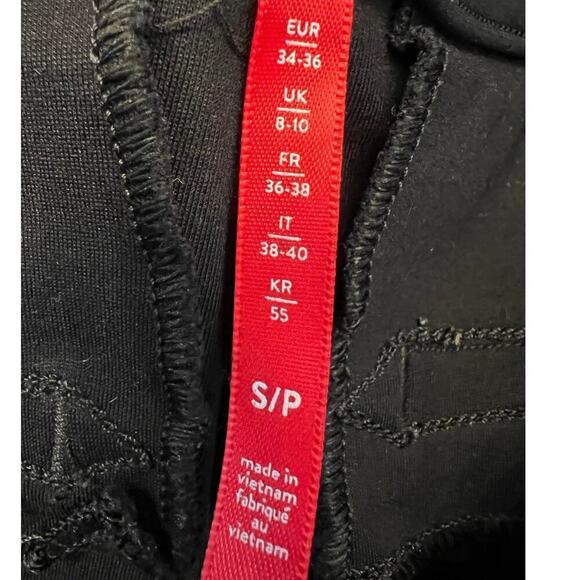 Spanx Black Pull On Ponte Pants Leggings Split Hem Size S - Picture 7 of 9